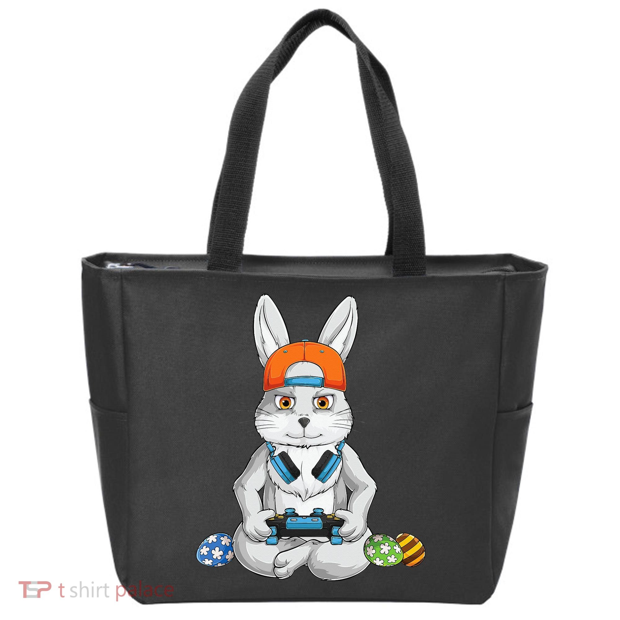Happy Easter Day Bunny Egg Funny Gamer Tote Bag