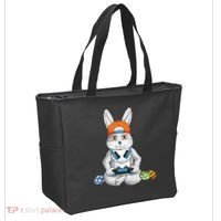 Happy Easter Day Bunny Egg Funny Gamer Tote Bag thumb 2