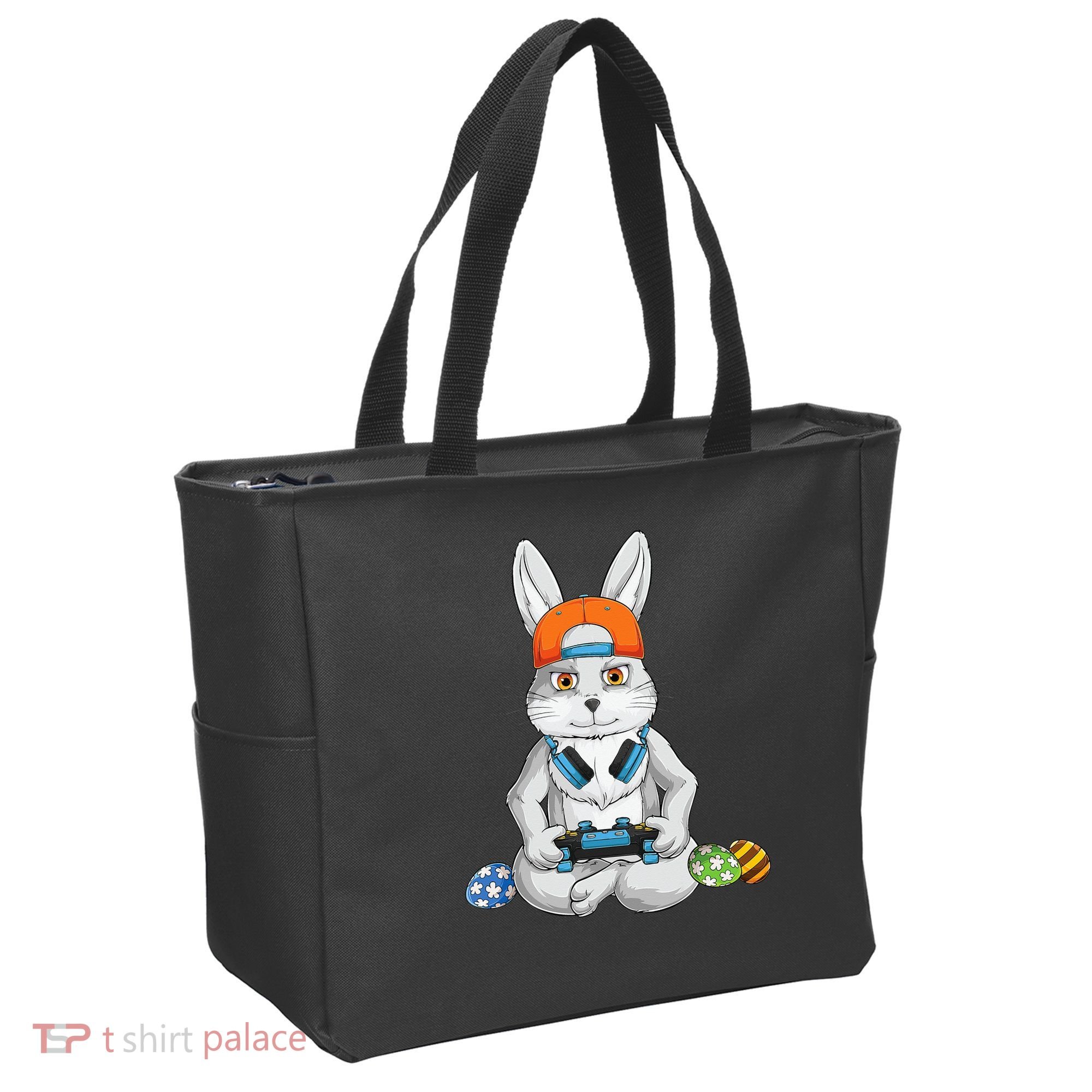 Happy Easter Day Bunny Egg Funny Gamer Tote Bag