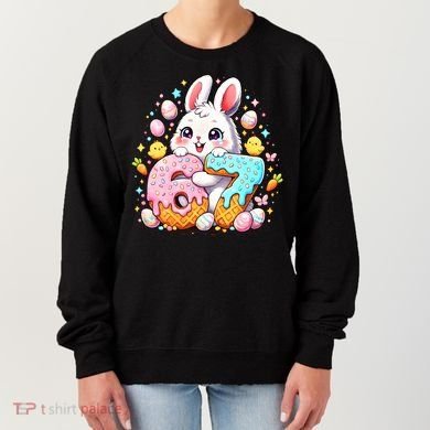 Happy Easter Day 67 Bunny Six Seven 6-7 Eggs Women's Sweatshirt