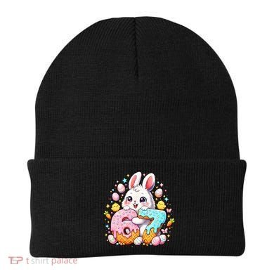 Happy Easter Day 67 Bunny Six Seven 6-7 Eggs Beanie