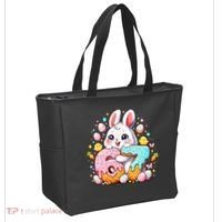 Happy Easter Day 67 Bunny Six Seven 6-7 Eggs Tote Bag thumb 2
