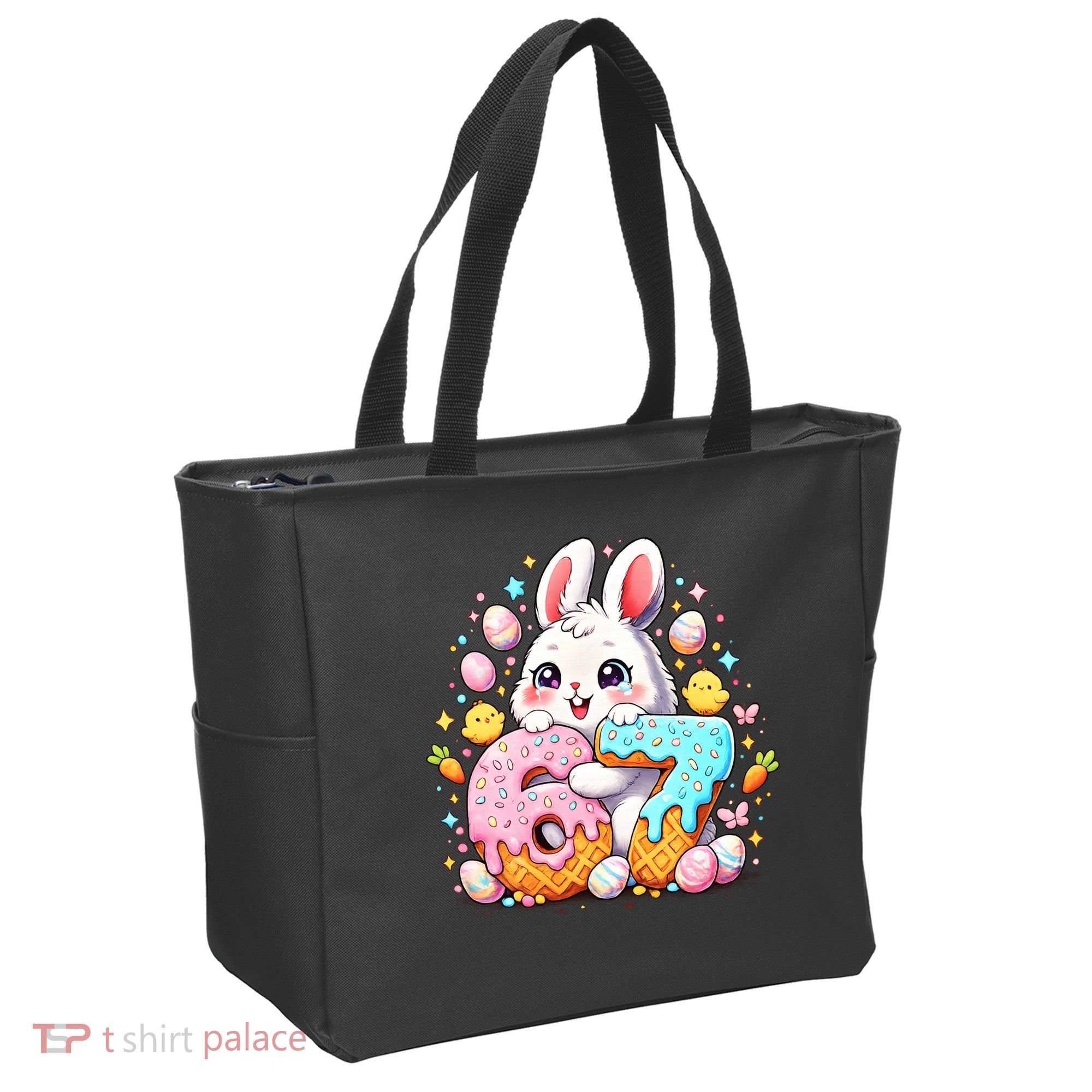 Happy Easter Day 67 Bunny Six Seven 6-7 Eggs Tote Bag