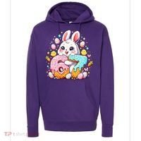 Happy Easter Day 67 Bunny Six Seven 6-7 Eggs Hoodie thumb 0