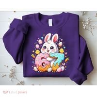 Happy Easter Day 67 Bunny Six Seven 6-7 Eggs Sweatshirt thumb 2
