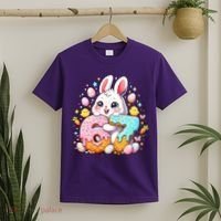 Happy Easter Day 67 Bunny Six Seven 6-7 Eggs T-Shirt thumb 2