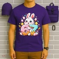 Happy Easter Day 67 Bunny Six Seven 6-7 Eggs T-Shirt thumb 6