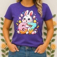 Happy Easter Day 67 Bunny Six Seven 6-7 Eggs Women's T-Shirt thumb 2