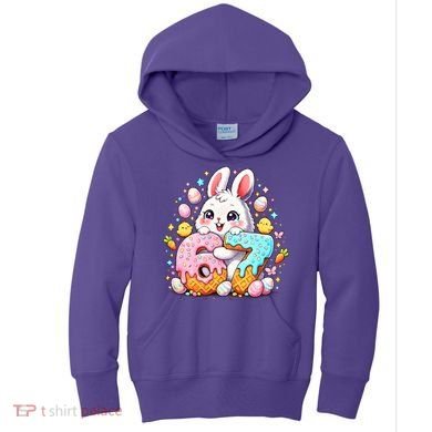 Happy Easter Day 67 Bunny Six Seven 6-7 Eggs Kids Hoodie