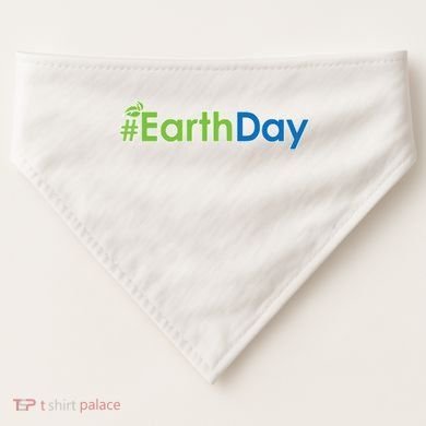 Hashtag Earth Day Awareness USA-Made Doggie Bandana