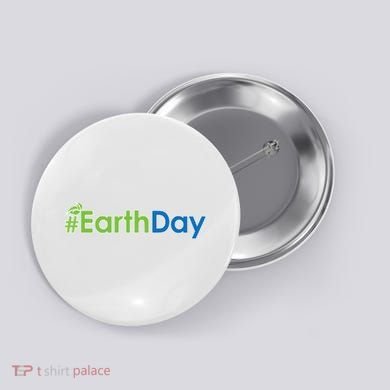 Hashtag Earth Day Awareness Button
