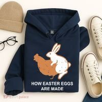 How Easter Eggs Are Made Funny Sarcastic Hoodie thumb 4