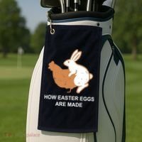 How Easter Eggs Are Made Funny Sarcastic Golf Towel thumb 2