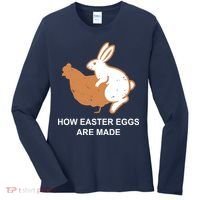 How Easter Eggs Are Made Funny Sarcastic Women's Long Sleeve Shirt thumb 0