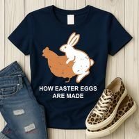 How Easter Eggs Are Made Funny Sarcastic Women's T-Shirt thumb 3
