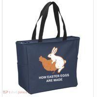 How Easter Eggs Are Made Funny Sarcastic Tote Bag thumb 2