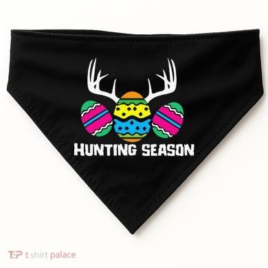 Hunting Eggs Easter Season Deer Antlers Hunter Fun Egg Hunt USA-Made Doggie Bandana