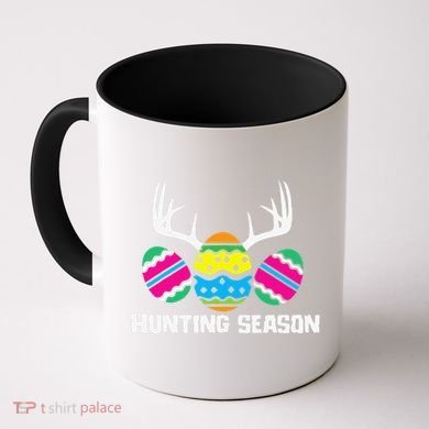 Hunting Eggs Easter Season Deer Antlers Hunter Fun Egg Hunt Coffee Mug