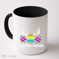 Hunting Eggs Easter Season Deer Antlers Hunter Fun Egg Hunt Coffee Mug thumb 0
