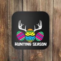 Hunting Eggs Easter Season Deer Antlers Hunter Fun Egg Hunt Coaster thumb 0