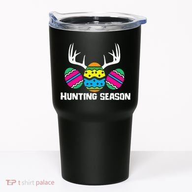 Hunting Eggs Easter Season Deer Antlers Hunter Fun Egg Hunt Tumbler