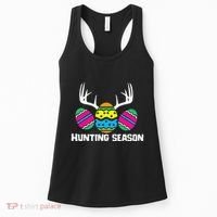 Hunting Eggs Easter Season Deer Antlers Hunter Fun Egg Hunt Women's Tank Top thumb 0
