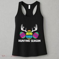Hunting Eggs Easter Season Deer Antlers Hunter Fun Egg Hunt Women's Tank Top thumb 3