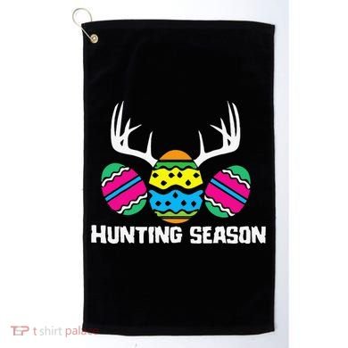 Hunting Eggs Easter Season Deer Antlers Hunter Fun Egg Hunt Golf Towel
