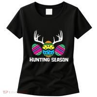 Hunting Eggs Easter Season Deer Antlers Hunter Fun Egg Hunt Women's T-Shirt thumb 0