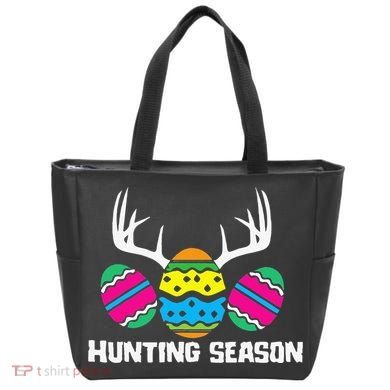Hunting Eggs Easter Season Deer Antlers Hunter Fun Egg Hunt Tote Bag