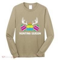 Hunting Eggs Easter Season Deer Antlers Hunter Fun Egg Hunt Long Sleeve Shirt thumb 0