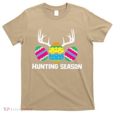 Hunting Eggs Easter Season Deer Antlers Hunter Fun Egg Hunt T-Shirt