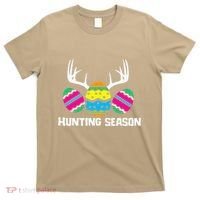 Hunting Eggs Easter Season Deer Antlers Hunter Fun Egg Hunt T-Shirt thumb 0