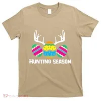 Hunting Eggs Easter Season Deer Antlers Hunter Fun Egg Hunt T-Shirt thumb 0