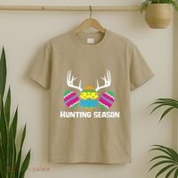 Hunting Eggs Easter Season Deer Antlers Hunter Fun Egg Hunt T-Shirt thumb 2