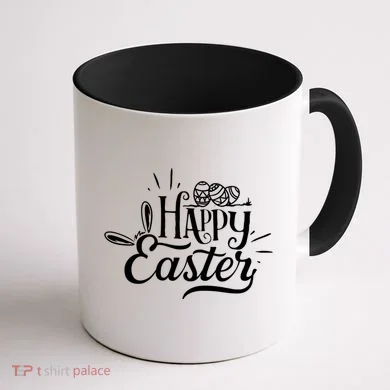 Happy Easter Egg Holiday Coffee Mug back