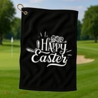 Happy Easter Egg Holiday Golf Towel thumb 1