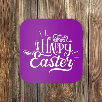 Happy Easter Egg Holiday Coaster