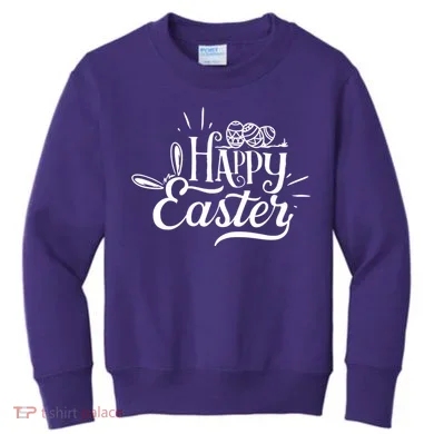 Happy Easter Egg Holiday Kids Sweatshirt