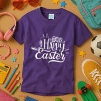 Happy Easter Egg Holiday Kids T-Shirt thumb 3