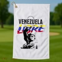 Hasta El Final Abajo Cadenas Venezuela Libre Golf Towel thumb 1