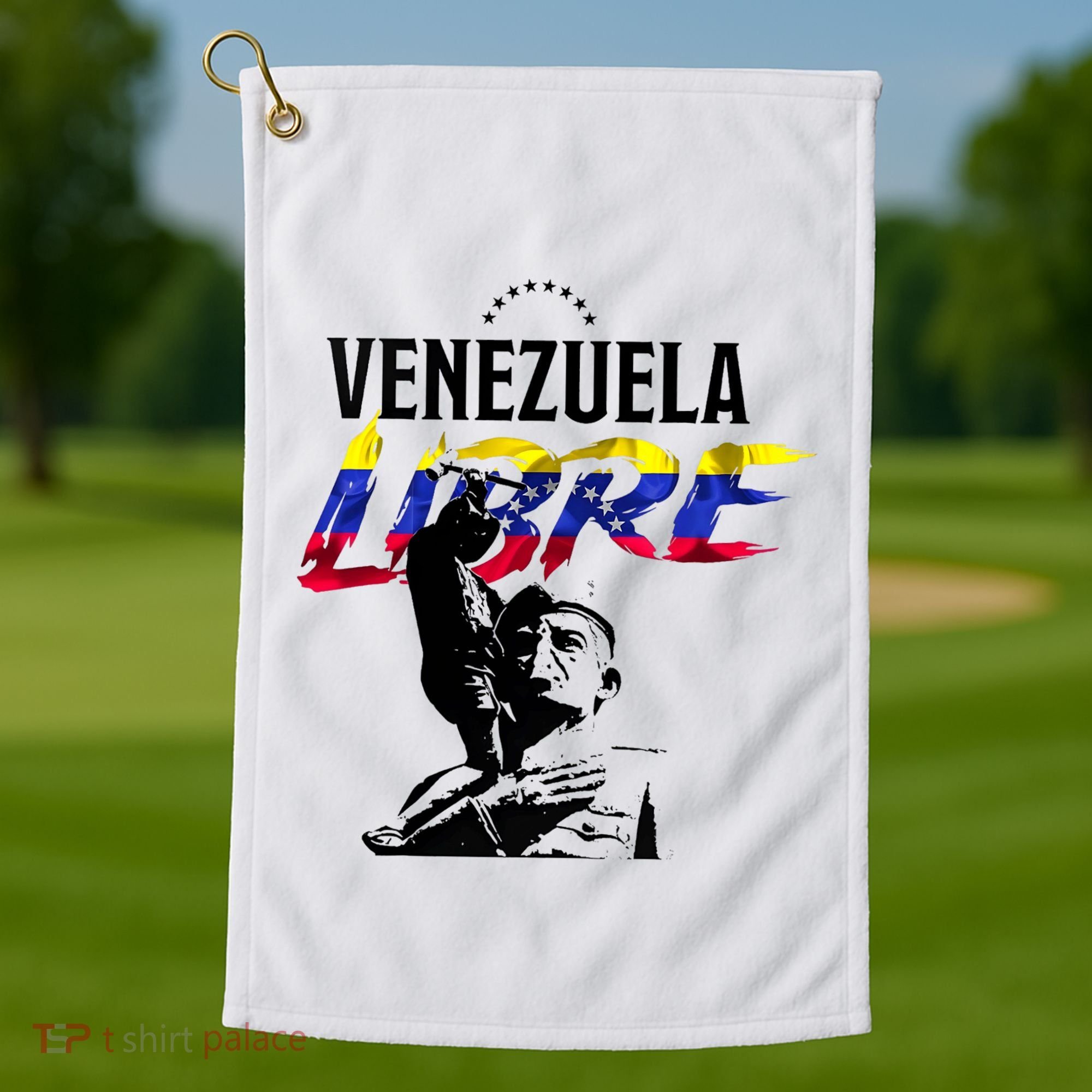 Hasta El Final Abajo Cadenas Venezuela Libre Golf Towel