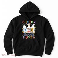 Happy Easter Funny Psych Nurse B is for B52 Not Bunny Hoodie thumb 0
