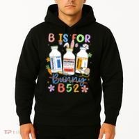 Happy Easter Funny Psych Nurse B is for B52 Not Bunny Hoodie thumb 2