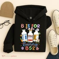 Happy Easter Funny Psych Nurse B is for B52 Not Bunny Hoodie thumb 4