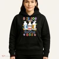 Happy Easter Funny Psych Nurse B is for B52 Not Bunny Hoodie thumb 5