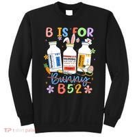 Happy Easter Funny Psych Nurse B is for B52 Not Bunny Sweatshirt thumb 0