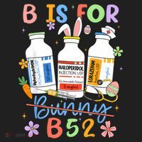 Happy Easter Funny Psych Nurse B is for B52 Not Bunny Tumbler thumb 3