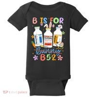 Happy Easter Funny Psych Nurse B is for B52 Not Bunny Baby Bodysuit thumb 0