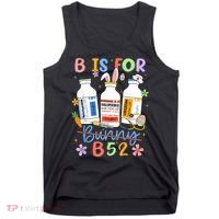Happy Easter Funny Psych Nurse B is for B52 Not Bunny Tank Top thumb 0